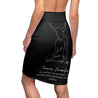 Taurus Mantra Pencil Skirt - Black