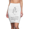 Capricorn Mantra Pencil Skirt - White