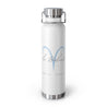 French Aries Copper Vacuum Insulated Bottle, 22oz - White