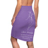 Libra Mantra Pencil Skirt - Lavender