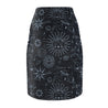 Women's Starry Night Pencil Skirt - Black