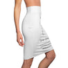 Cancer Mantra Pencil Skirt - White
