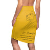 Leo Mantra Pencil Skirt - Yellow