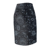 Women's Starry Night Pencil Skirt - Black