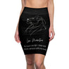 Leo Mantra Pencil Skirt - Black