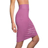 Taurus Mantra Pencil Skirt - Pink
