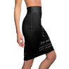 Cancer Mantra Pencil Skirt - Black