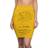 Leo Mantra Pencil Skirt - Yellow
