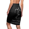 Cancer Mantra Pencil Skirt - Black