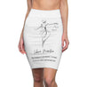Libra Mantra Pencil Skirt - White