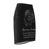 Aquarius Mantra Pencil Skirt - Black