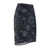 Women's Starry Night Pencil Skirt - Black