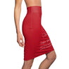 Scorpio Mantra Pencil Skirt - Red