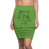 Sagittarius Mantra Pencil Skirt - Green