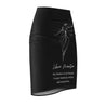 Libra Mantra Pencil Skirt - Black