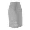 Gemini Mantra Pencil Skirt - Grey