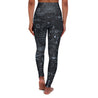 Starry Night High Waisted Yoga Leggings - Black