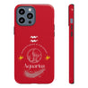 Aquarius Cell Phone Cases - Tough - Red