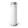 French Gemini Copper Vacuum Insulated Bottle, 22oz - White