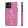 Aries Cell Phone Cases - Tough - Pink