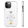 Aries Cell Phone Cases - Tough - White