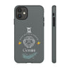 Gemini Cell Phone Cases - Tough - Gray