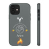 Aries Cell Phone Cases - Tough - Gray