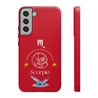 Scorpio Cell Phone Cases - Tough - Red