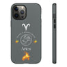 Aries Cell Phone Cases - Tough - Gray