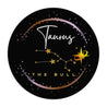 Taurus Mouse Pad - Round & Black