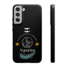 Aquarius Cell Phone Cases - Tough - Black