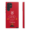 Taurus Cell Phone Cases - Tough - Red