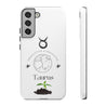 Taurus Cell Phone Cases - Tough - White