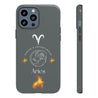 Aries Cell Phone Cases - Tough - Gray