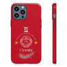 Gemini Cell Phone Cases - Tough - Red