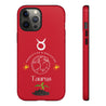 Taurus Cell Phone Cases - Tough - Red