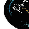 Pisces Mouse Pad - Round & Black