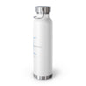 French Gemini Copper Vacuum Insulated Bottle, 22oz - White