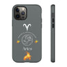 Aries Cell Phone Cases - Tough - Gray