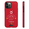 Taurus Cell Phone Cases - Tough - Red