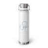 French Leo Copper Vacuum Insulated Bottle, 22oz - White