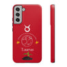 Taurus Cell Phone Cases - Tough - Red