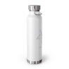 French Taurus Copper Vacuum Insulated Bottle, 22oz - White