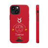 Taurus Cell Phone Cases - Tough - Red