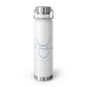 French Taurus Copper Vacuum Insulated Bottle, 22oz - White