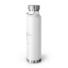 French Sagittarius Copper Vacuum Insulated Bottle, 22oz - White