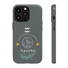 Aquarius Cell Phone Cases - Tough - Gray