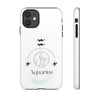 Aquarius Cell Phone Cases - Tough - White