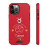 Taurus Cell Phone Cases - Tough - Red