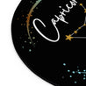 Capricorn Mouse Pad - Round & Black